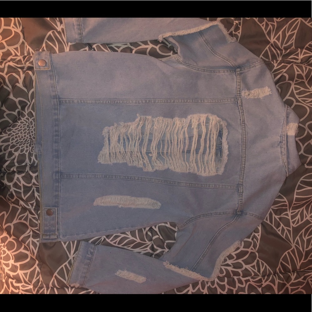 Distressed Denim Jacket - Picture 4 of 6